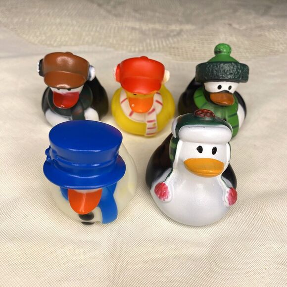 Rubber Duck Jeep Dash Ornament Cruise Ducky Ducking Christmas Holiday Winter Hat - Picture 2 of 6